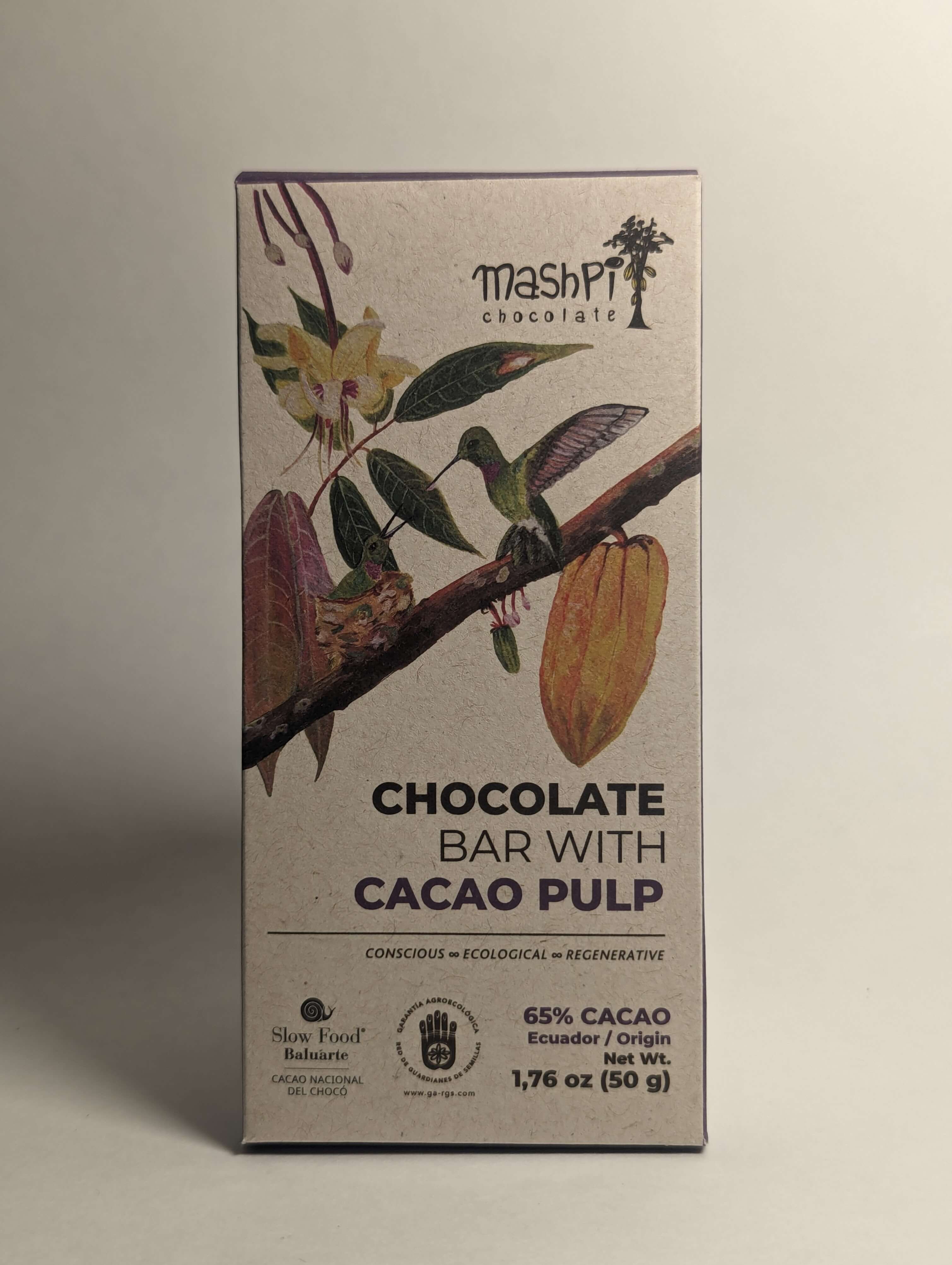 Barra 65% rellena de pulpa - Maspi Chocolates - In - Ecuador 