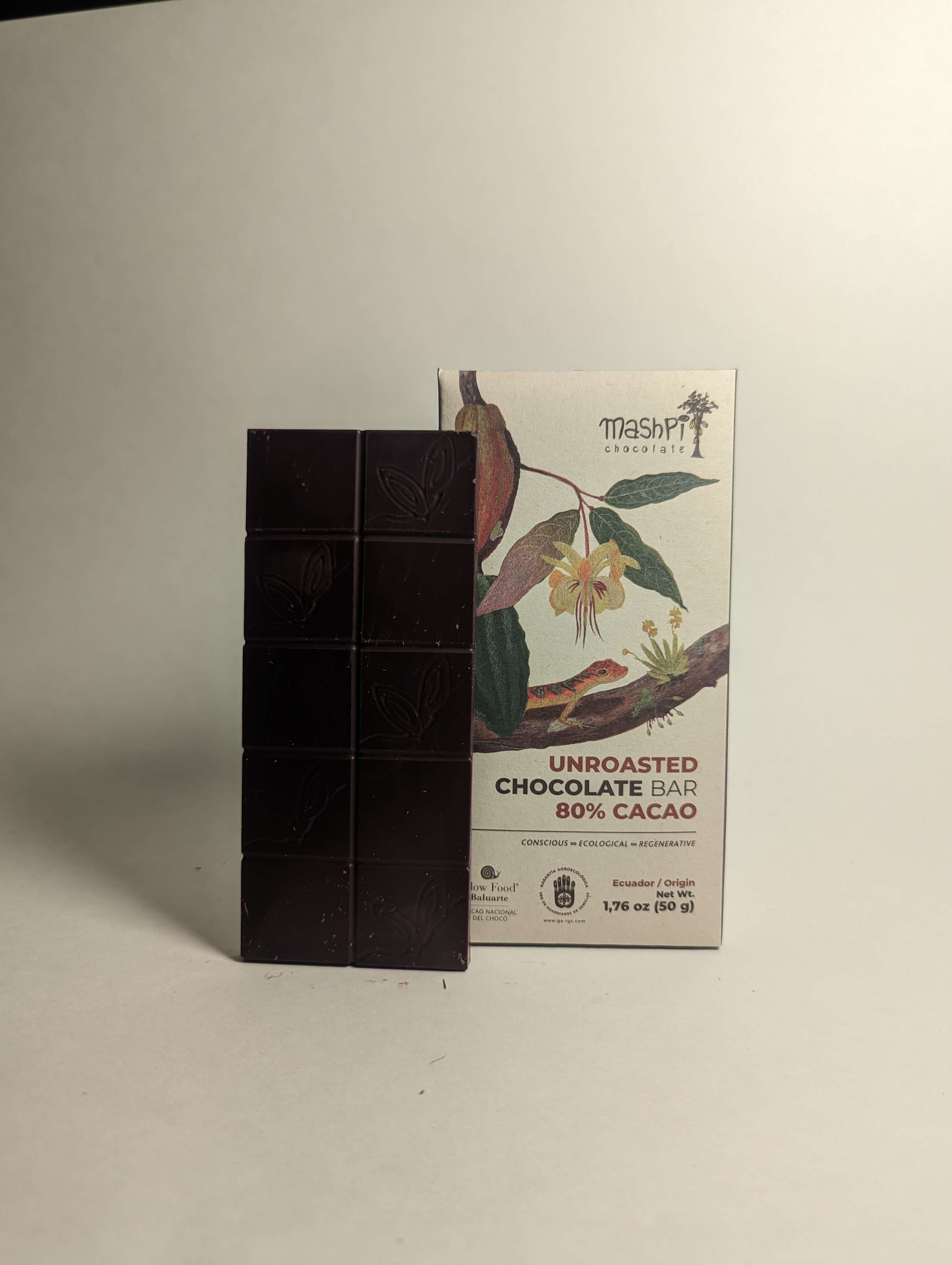 Barra 80% RAW -Maspi - Chocolates - In - Ecuador 