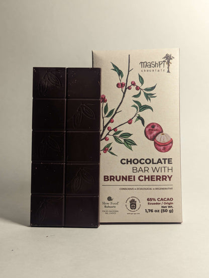 Barra 65% con Cereza de Brunei - Mashpi - Chocolates - Best-Chocolates-In-Ecuador 