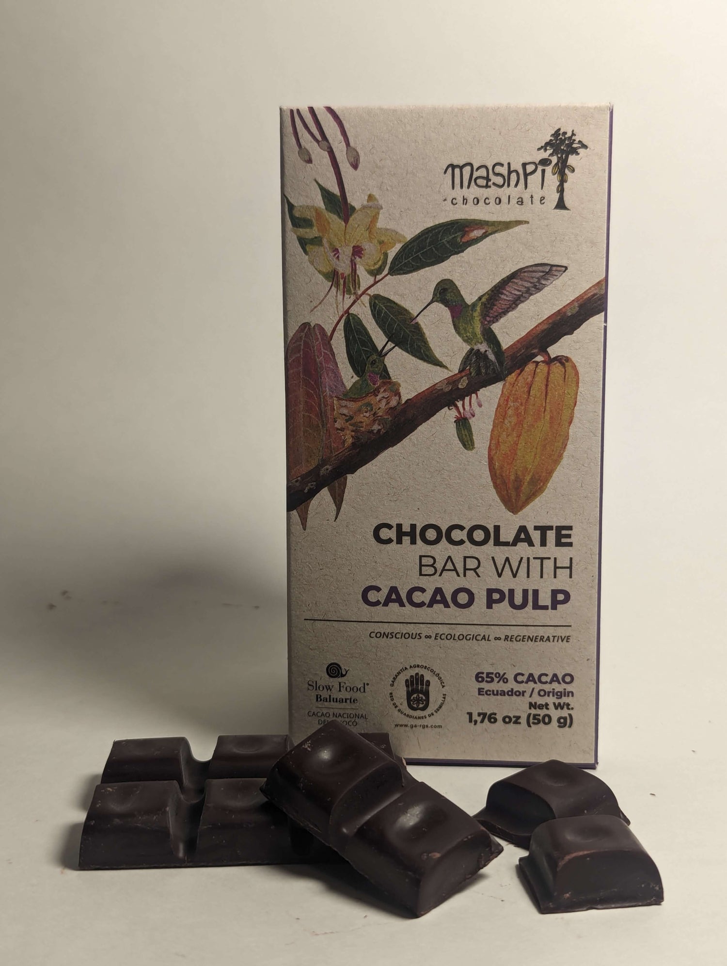 Barra 65% rellena de pulpa - Maspi Chocolates - In - Ecuador 